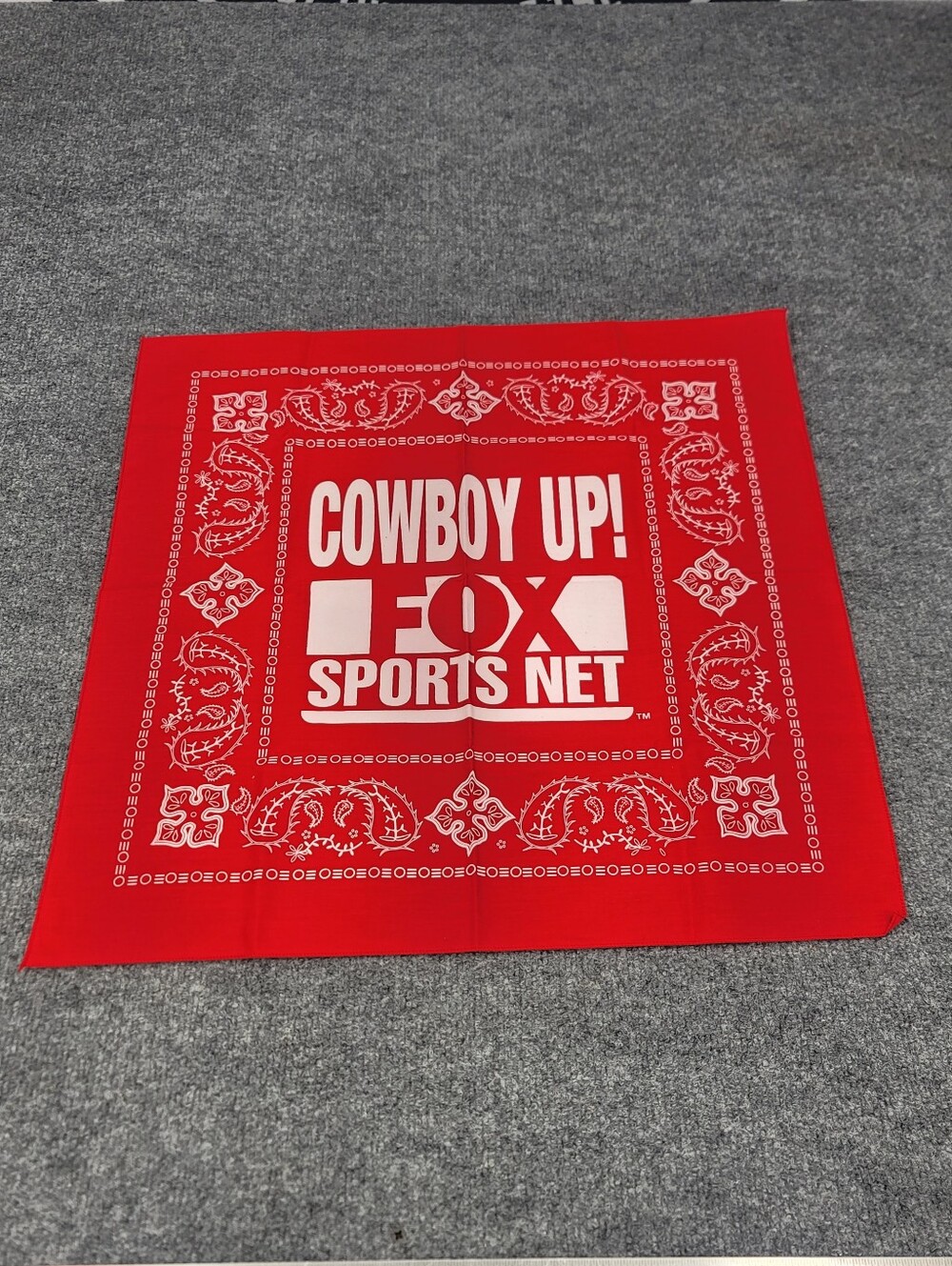 Vintage Fox Sports Net COWBOY UP Handkerchief BOSTON RED SOX World Champions